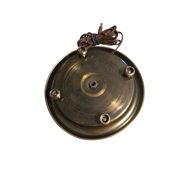 Vintage Brass Bouillotte Lamp With Drum Shade For Sale - Image 10 of 14