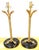 Pair Italian Neoclassical Gilt Metal Three-Serpent Table Lamps, Marble Bases For Sale - Image 11 of 13