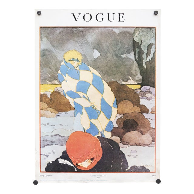 Vogue Early December Winter Wind Manifesto Condé Nast Di Lepape, 1970s, Paper For Sale