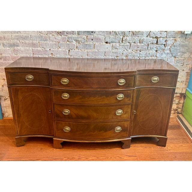 Vintage Baker Serpentine Buffet For Sale - Image 9 of 9