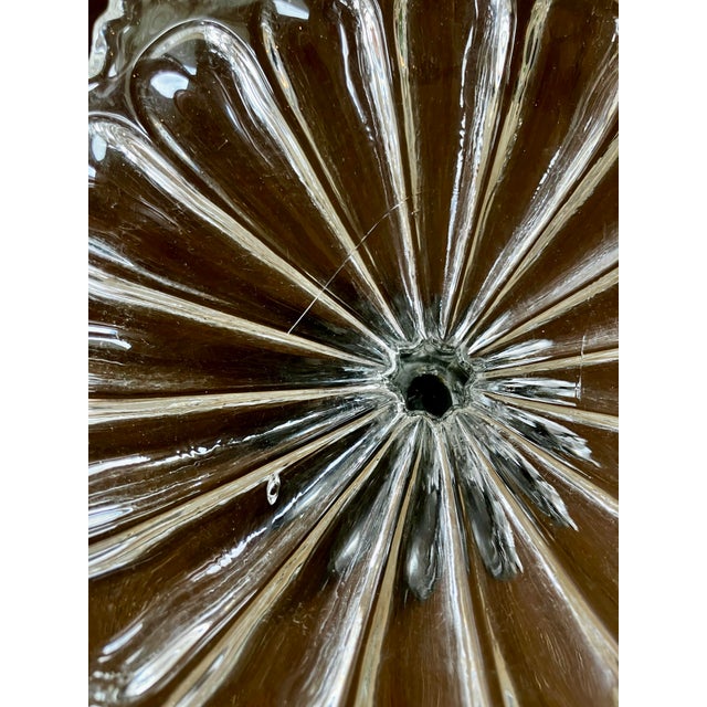 Antique Art Nouveau Figural Floral Spelter and Scalloped Glass Centerpiece Tazza For Sale - Image 15 of 17