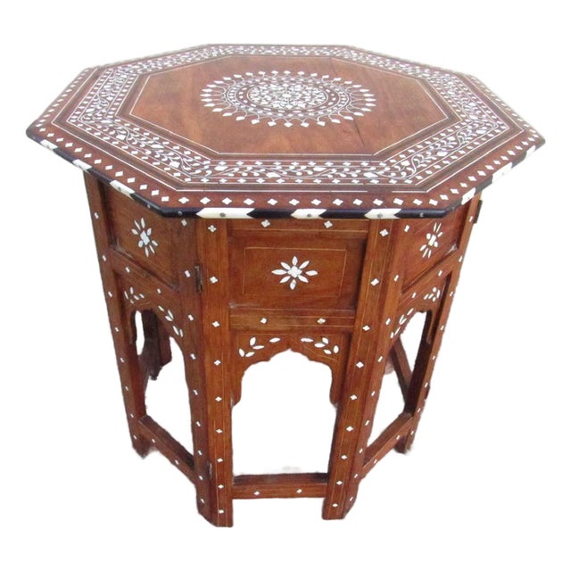 Antique Octagonal Anglo Indian Inlaid Table For Sale