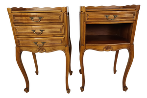 Louis XV Bedside Tables, 1970s, Set of 2