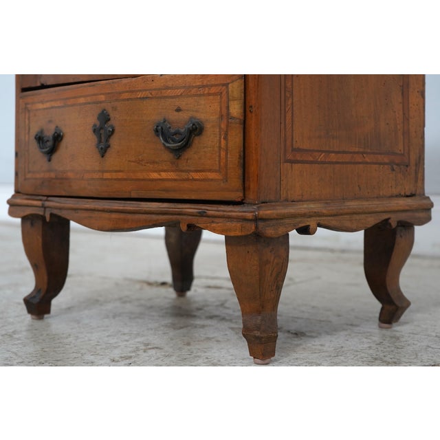 Brown Italian Continental 19th Century Inlaid 3 Drawer Olivewood Chest For Sale - Image 8 of 16