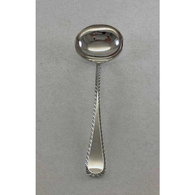 James Dixon & Sons 1980s Silver Sauce/Gravy Ladle, Feather Edge. For Sale - Image 4 of 10