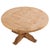 Farmhouse French Round Solid Oak Table With Acanthus Motifs, C. 1940 For Sale - Image 3 of 7