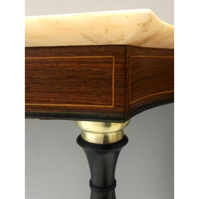 Canaletto Walnut and Beech Console with Marble Top by Paolo Buffa, 1950s For Sale - Image 13 of 16