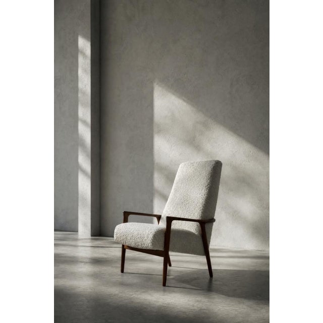 Mid-Century Scandinavian Modern White Teak Armchair from Bröderna Andersson, 1960s For Sale - Image 11 of 18