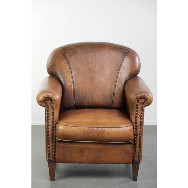 Club Chair in Sheepskin Leather For Sale - Image 14 of 14