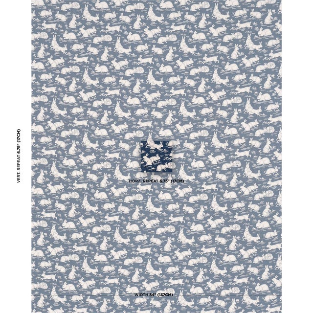 Inspired by the stylized simplicity of Japanese woodblock prints, Cottontails is a charming small-scale pattern enlivened...