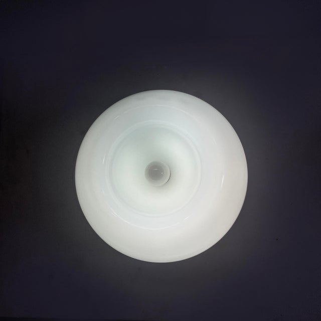 Flos Italian Modern Velella Wall Lamps in Opaline Glass by Achille and Pier Giacomo Castiglioni for Flos, 1970s, Set of 2 For Sale - Image 4 of 15