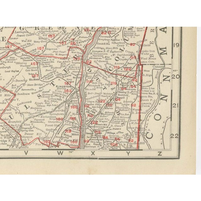 Antique Map of New York State by Rand McNally, 1899 For Sale - Image 9 of 12