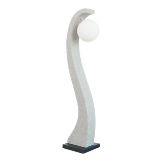 Vintage Grey Speckle Paint Postmodern Floor Lamp For Sale