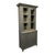 Gustavian (Swedish) Late 19th Century Tall Swedish Display Cabinet in Dark Grey With Beautiful Patina For Sale - Image 3 of 9