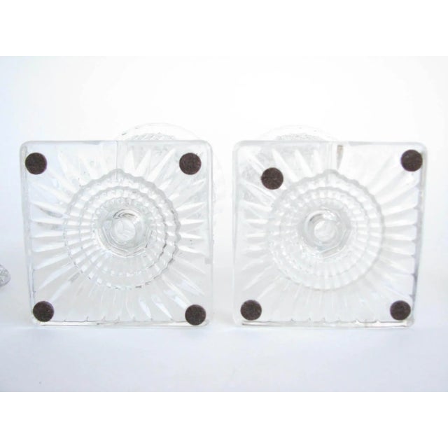 Antique Diamond Cut Glass Lidded Urns With Brass Love Bird Finials - a Pair For Sale - Image 11 of 13