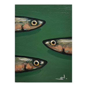 Sardines Oil Painting by Vivek Mandalia