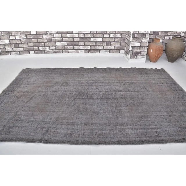 Grey Oushak Rug, 1960s For Sale - Image 6 of 9