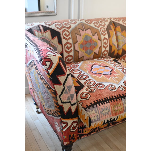 George Smith English George Smith Kilim Sofa For Sale - Image 4 of 12