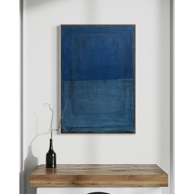 Contemporary Marilina Marchica, Deep Blue Landscape, Pure Pigment on Canvas For Sale - Image 3 of 8