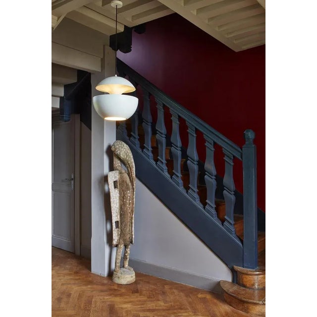 Large White Pendant Lamp by Bertrand Balas For Sale - Image 6 of 13