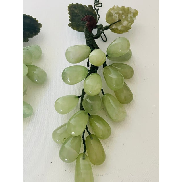 Jade Great Pair of Large Vintage Jadeite Jade Grape Clusters For Sale - Image 8 of 8