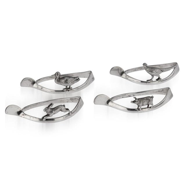 20th Century British Silver Lucky Animals Napkin Rings from Asprey, 1913, Set of 4 For Sale - Image 12 of 12