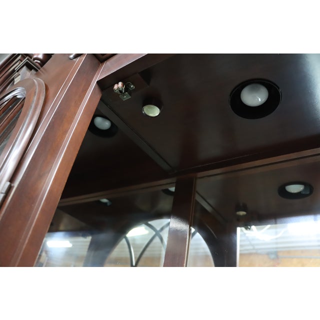 Brown Harden Charleston Collection Cherry Georgian Breakfront China Cabinet For Sale - Image 8 of 18