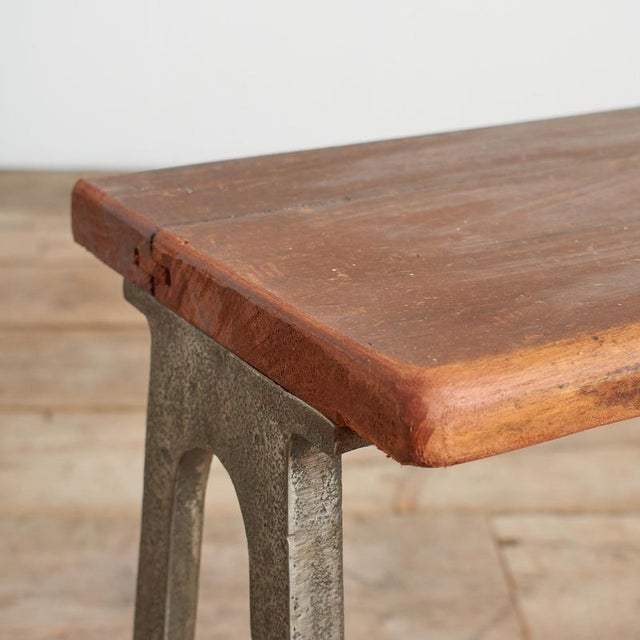 School Locker Room Storage Bench, 1950s For Sale - Image 4 of 8