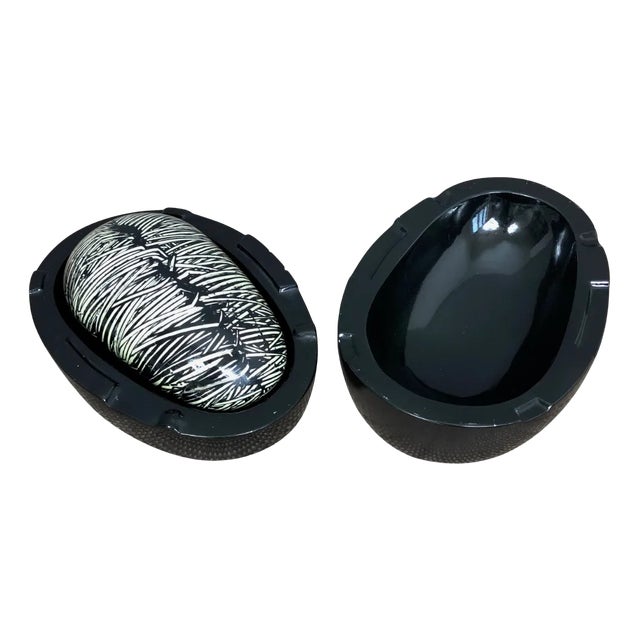 Lacquered Ceramic Sculpture by Emilio Scanavino, Italy, 1974 For Sale