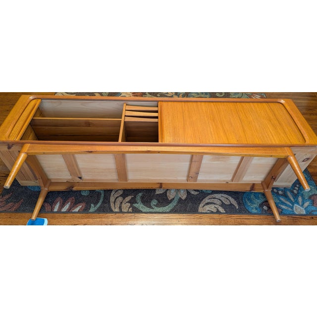 1960s Danish Credenza With Display Hutch Top For Sale In Des Moines, IA - Image 6 of 12