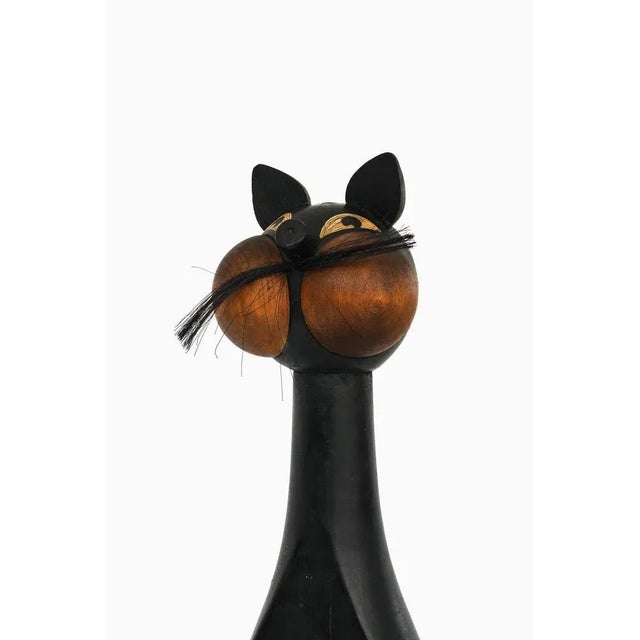 1960s Cats in Black Lacquered Wood by Laurids Lønborg, 1960s, Set of 2 For Sale - Image 5 of 7