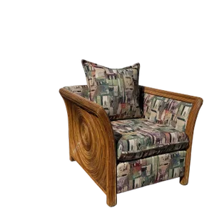 Gabriella Crespi Style Pencil Reed Bamboo Chair