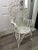 1960s 1960s Vintage White Wicker Peacock Backed Fiddlehead Chair For Sale - Image 5 of 10