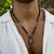 The Black Onyx and Silver Lion Men's Beaded Unique Necklace is a bold and striking handmade accessory that combines style...