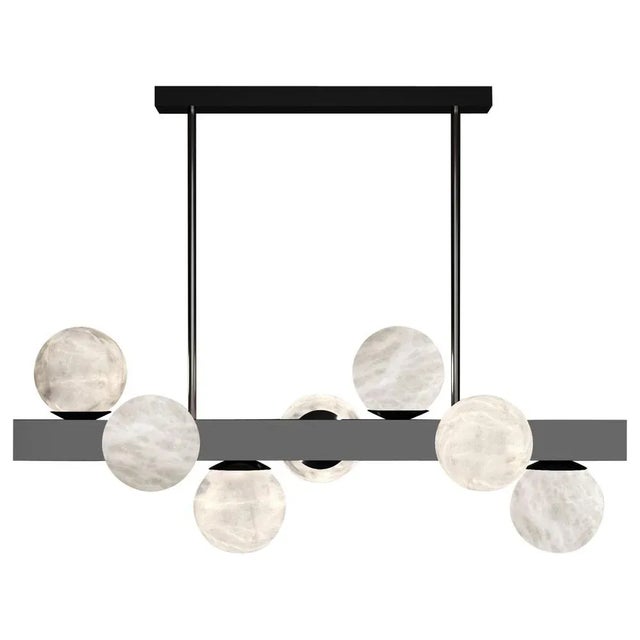 Contemporary Dioniso Shiny Black Metal Pendant Lamp by Alabastro Italiano For Sale - Image 3 of 3