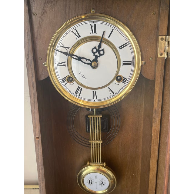1900 - 1909 Antique Black Forest Style Wall Pendulum Clock 31 Days For Sale - Image 5 of 5