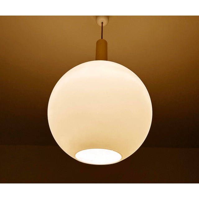 Gold Large Vintage Glass Pendant Light from Doria, 1950s For Sale - Image 8 of 13