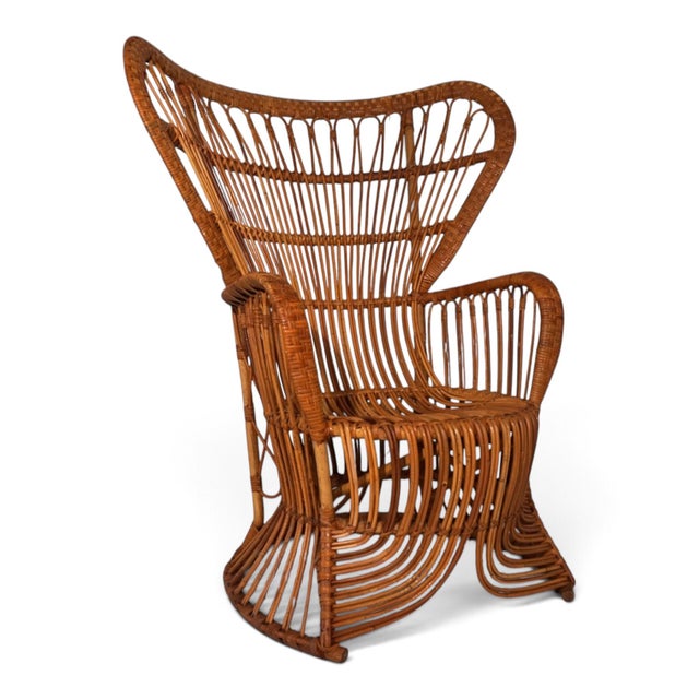 Brown Vintage Rattan Chair from Rohé Noordwolde, 1970 For Sale - Image 8 of 18