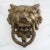 Vintage Brass Lion Door Knocker With Attached Strikeplate For Sale - Image 9 of 10