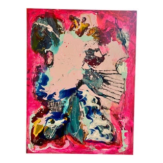 "Challenging the Status Quo” Contemporary Abstract Expressionist Mixed-Media Painting For Sale