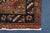Vintage Hand Woven Geometric Floral Medallion Red & Blue Area Rug Mat 4 X 6' For Sale - Image 4 of 13