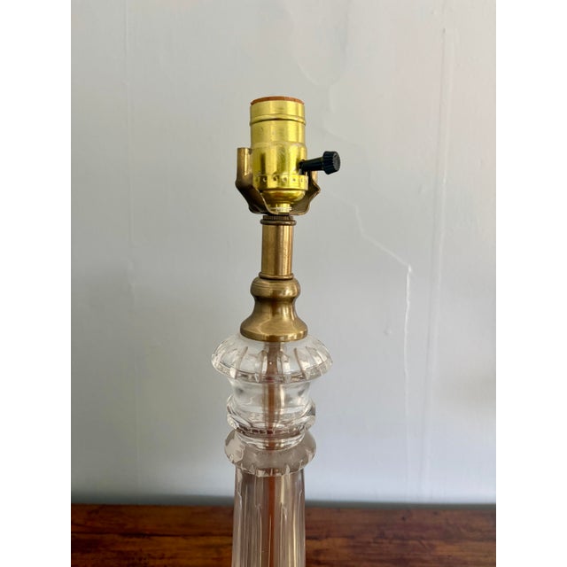 Metal Late 20th Century Federick Cooper Hollywood Regency Cut Glass & Brass Table Lamp For Sale - Image 7 of 10