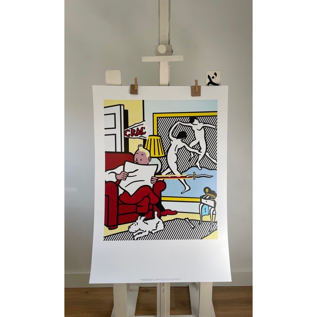 1990s Roy Lichtenstein, Tintin Reading Exhibition Poster For Sale - Image 10 of 10