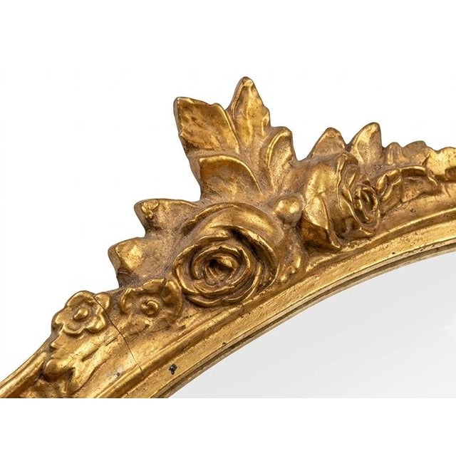 Mid Century Italian Baroque-Style Carved Gilt Mirror For Sale In Tampa - Image 6 of 12