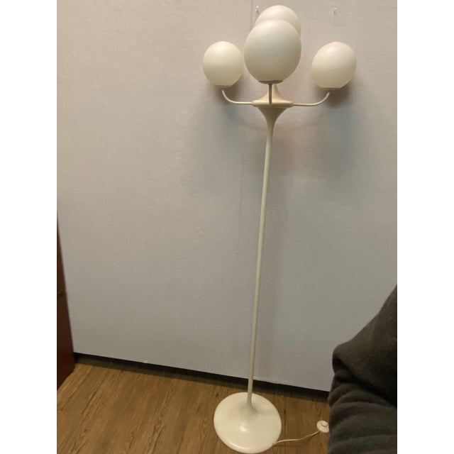 Metal Swiss White Atomic Floor Lamp by E.R. Nele & Bill for Temde, 1960s For Sale - Image 7 of 18