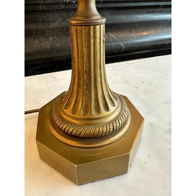 Goldenrod Bronze Table Lamp Model Fractal attributed to Maison Charles for Maison Charles, 1970s For Sale - Image 8 of 14