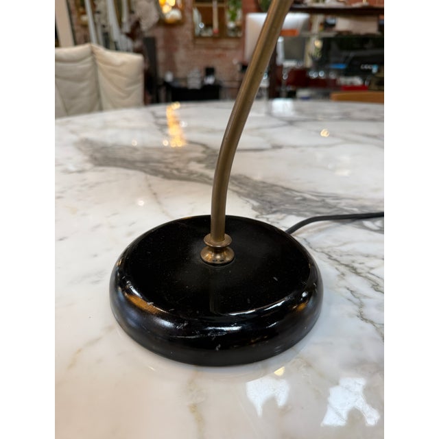 Modern Stilnovo Adjustable Desk Lamp in Black & Brass For Sale - Image 3 of 8