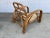 Restored Rattan Dark Stained Three-Strand "Staple" Arm Lounge Chair For Sale - Image 4 of 9