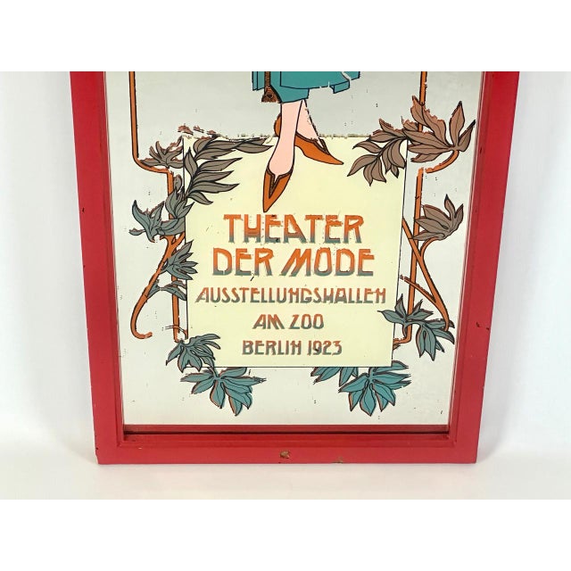 Art Deco Style Advertising Mirror, 1950s For Sale - Image 4 of 15