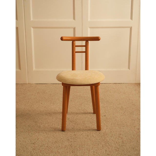 Vintage Italian Chairs in Wood and Velvet, 1970s, Set of 6 For Sale - Image 9 of 11